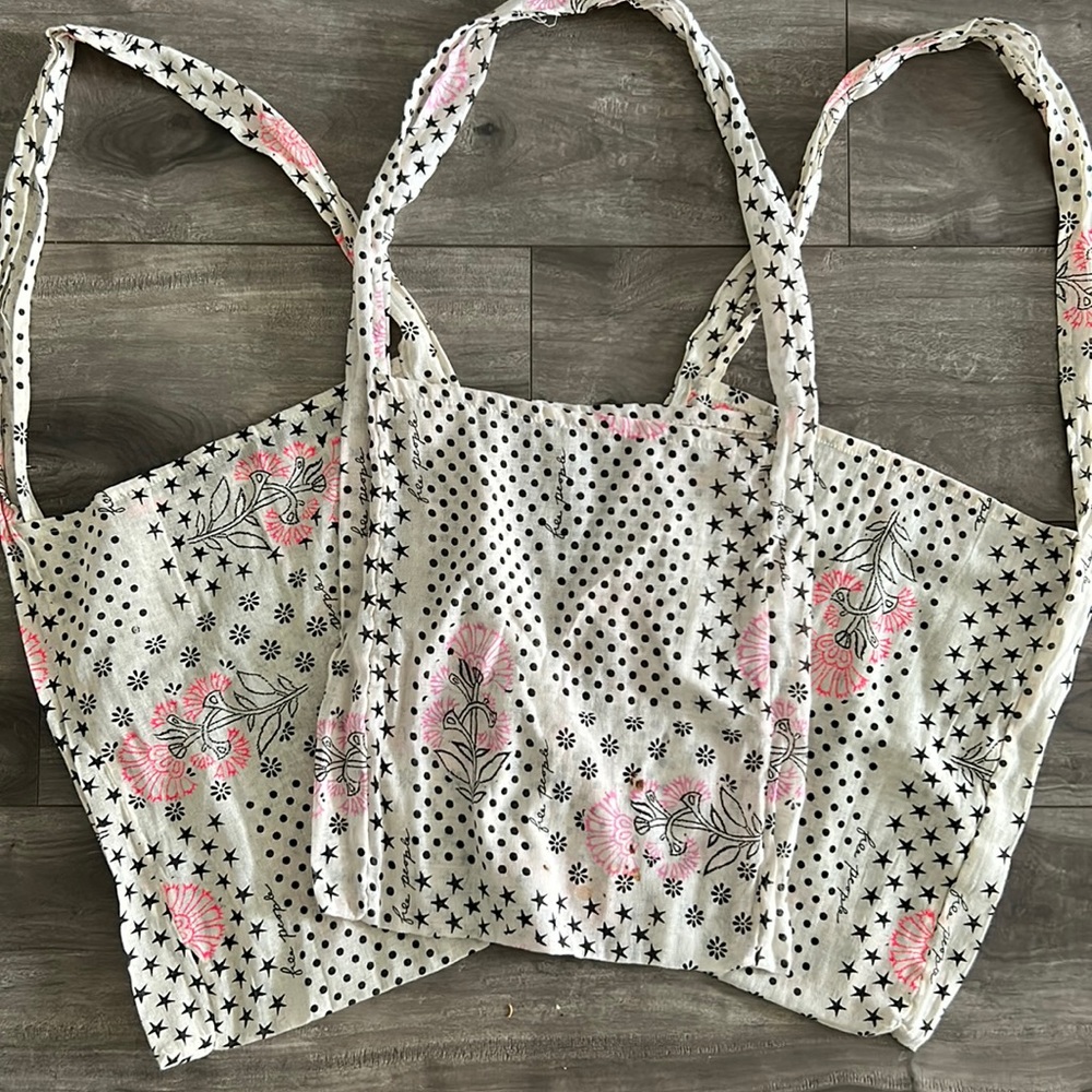 Free People (3) new muslin cloth tote bags